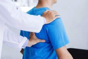 Man getting chiropractic adjustment