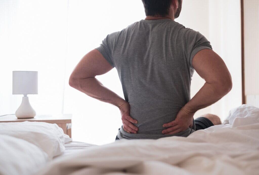 man with back pain