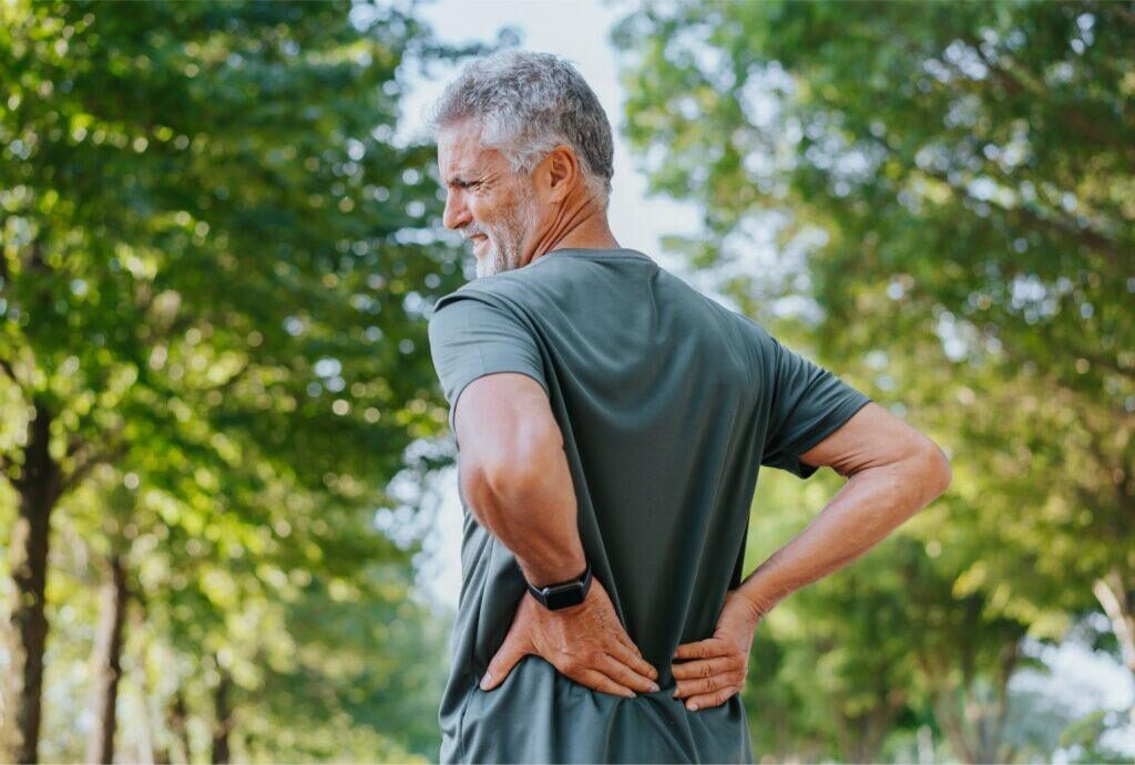 Older man with lower back pain